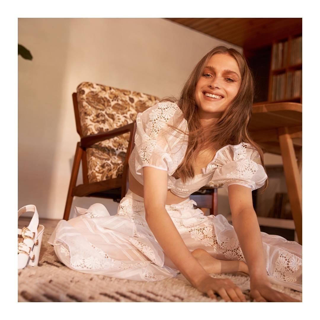 ALICE MCCALL | Dreamboat Top and Seashells Pant in Porcelain White | Size 6 for rent on The Volte - main image