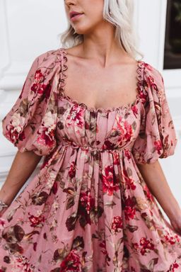 Zimmermann Cassia Scallop Mini Dress in Floral Musk Size 0 / AU 8 for rent on The Volte - image 8