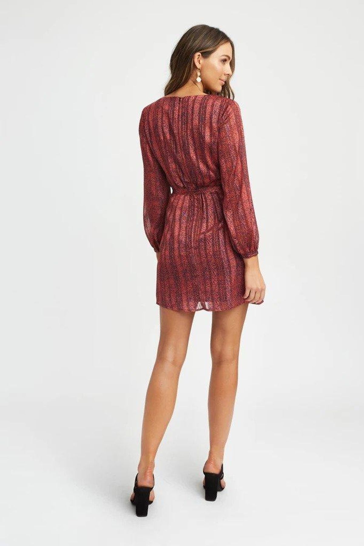 Kookai Zambia Dress in Rust Print Size 6 - Image 3