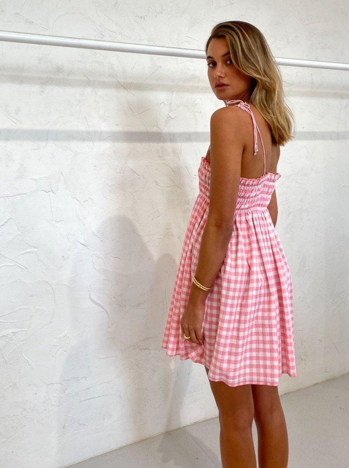 Steele Ayanna Dress Quartz Check Size XS - Image 3