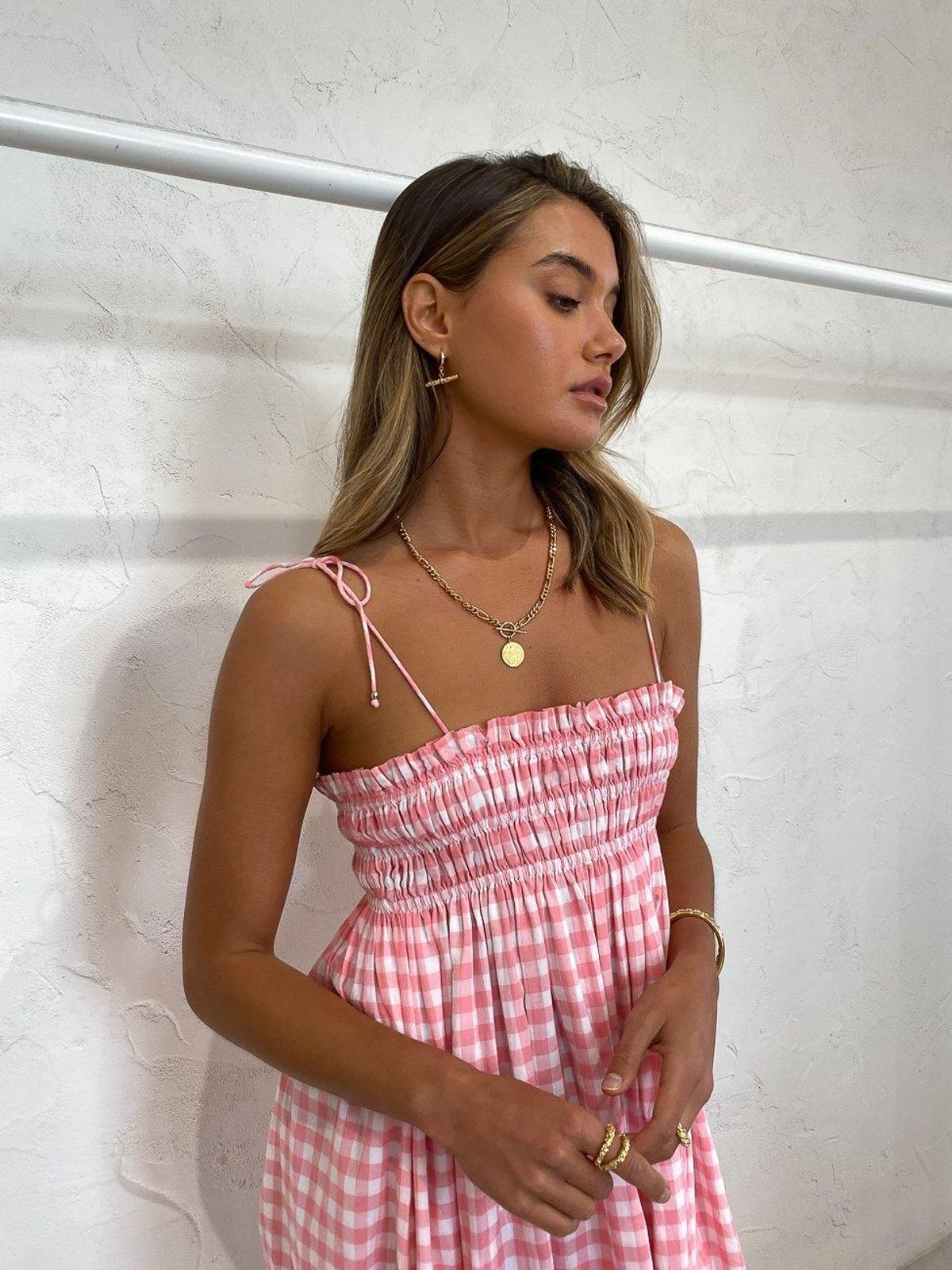 Steele Ayanna Dress Quartz Check Size XS - Image 4