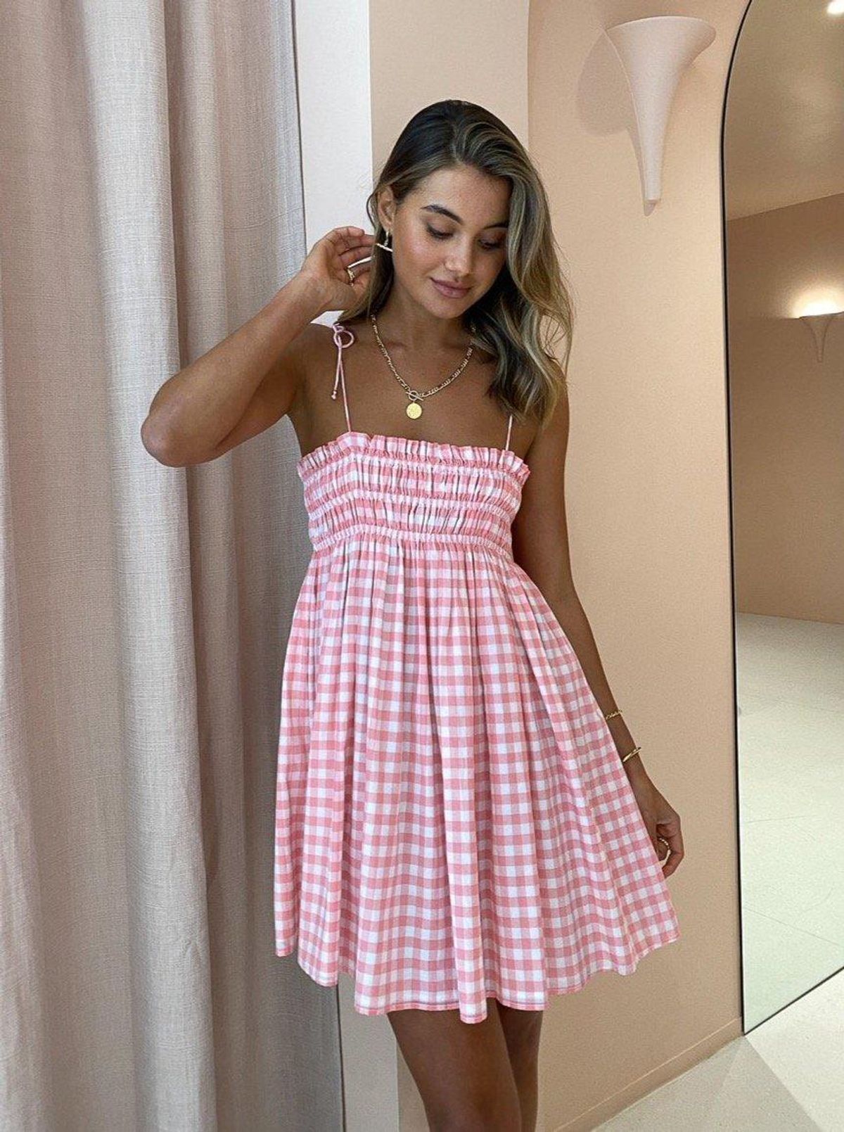 Steele Ayanna Dress Quartz Check Size XS - Image 2