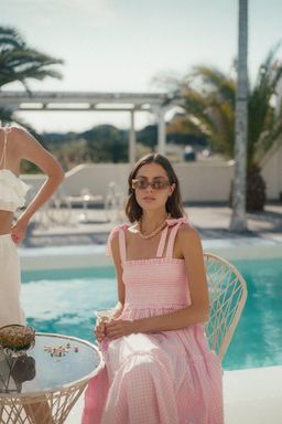 Steele Lyla Dress Blush Pink Check Size XS / AU 6 for rent on The Volte - image 8