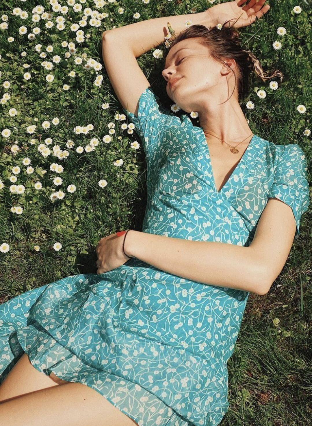 Realisation Par the ozzie poison ivy silk mini dress green size 6 for rent on The Volte - main image