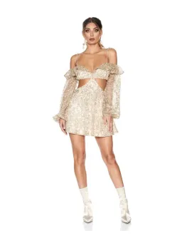 Sofia The Label Golden Hour Dress Gold Size 6 for rent on The Volte - image 1