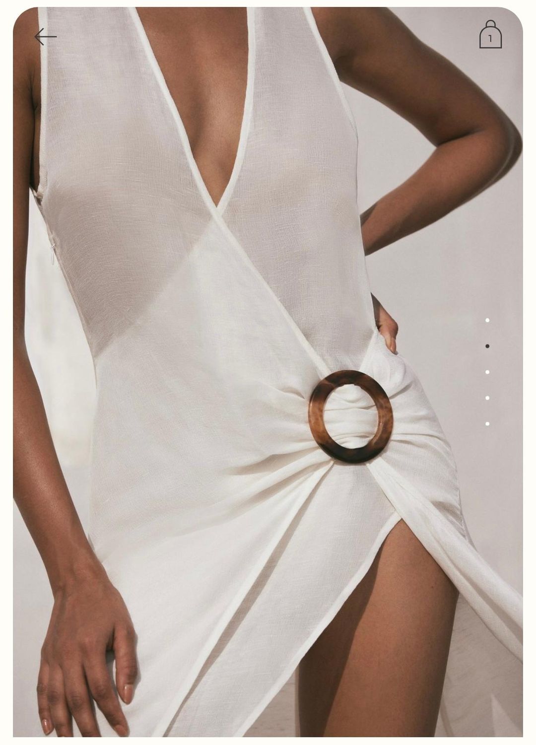 Cult Gaia Solene Off White Cover Up Dress Size S for rent on The Volte - main image