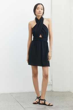 THIRD FORM Crossing Over Mini Dress in Black Ripple Size 6 for rent on The Volte - image 3