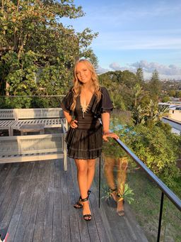 Aje Los Lunas Mini Dress Black Size 8 for rent on The Volte - image 1