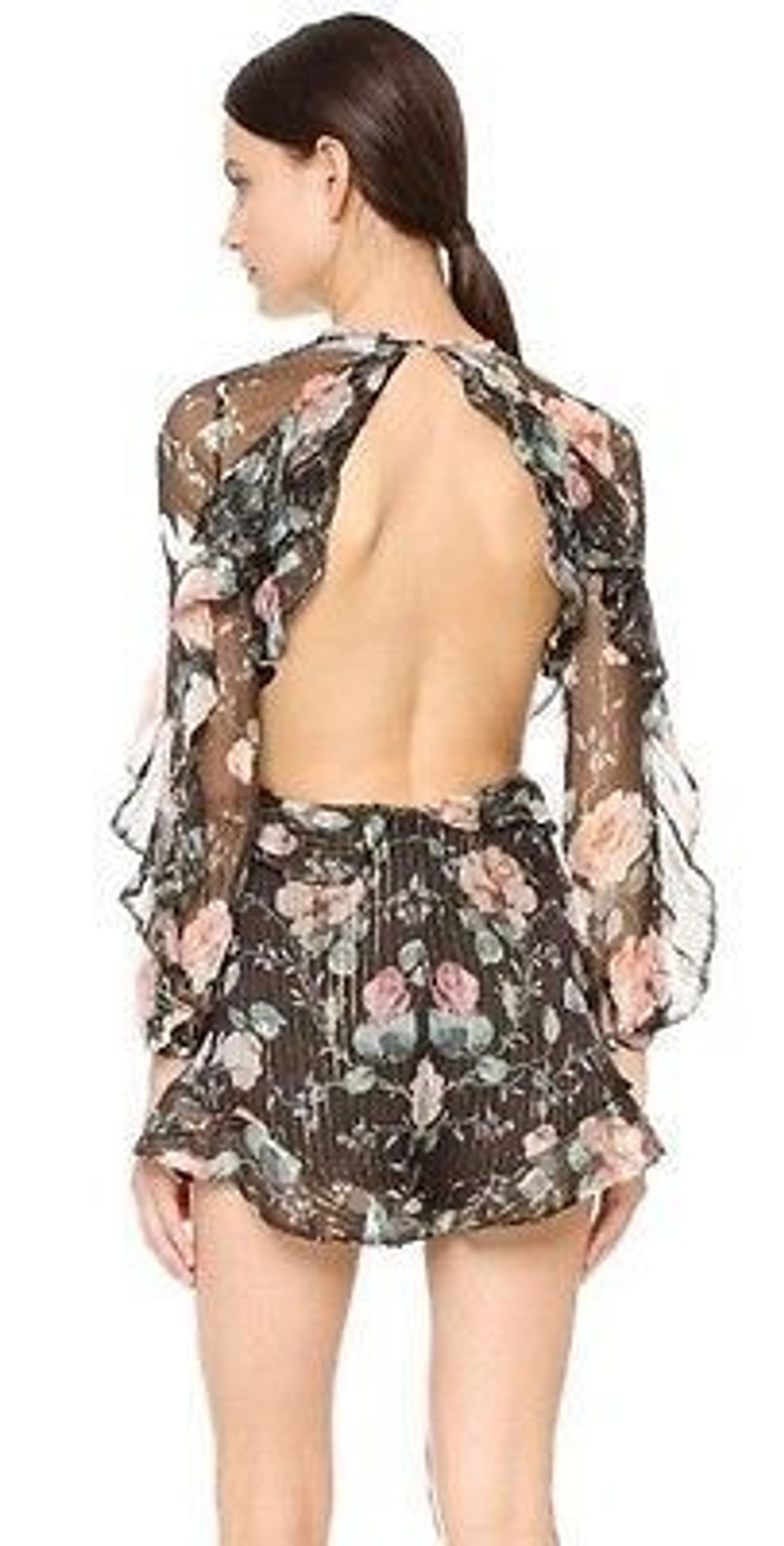 Zimmermann Master Flute Playsuit Black Floral Size 0 / AU 8 - Image 9