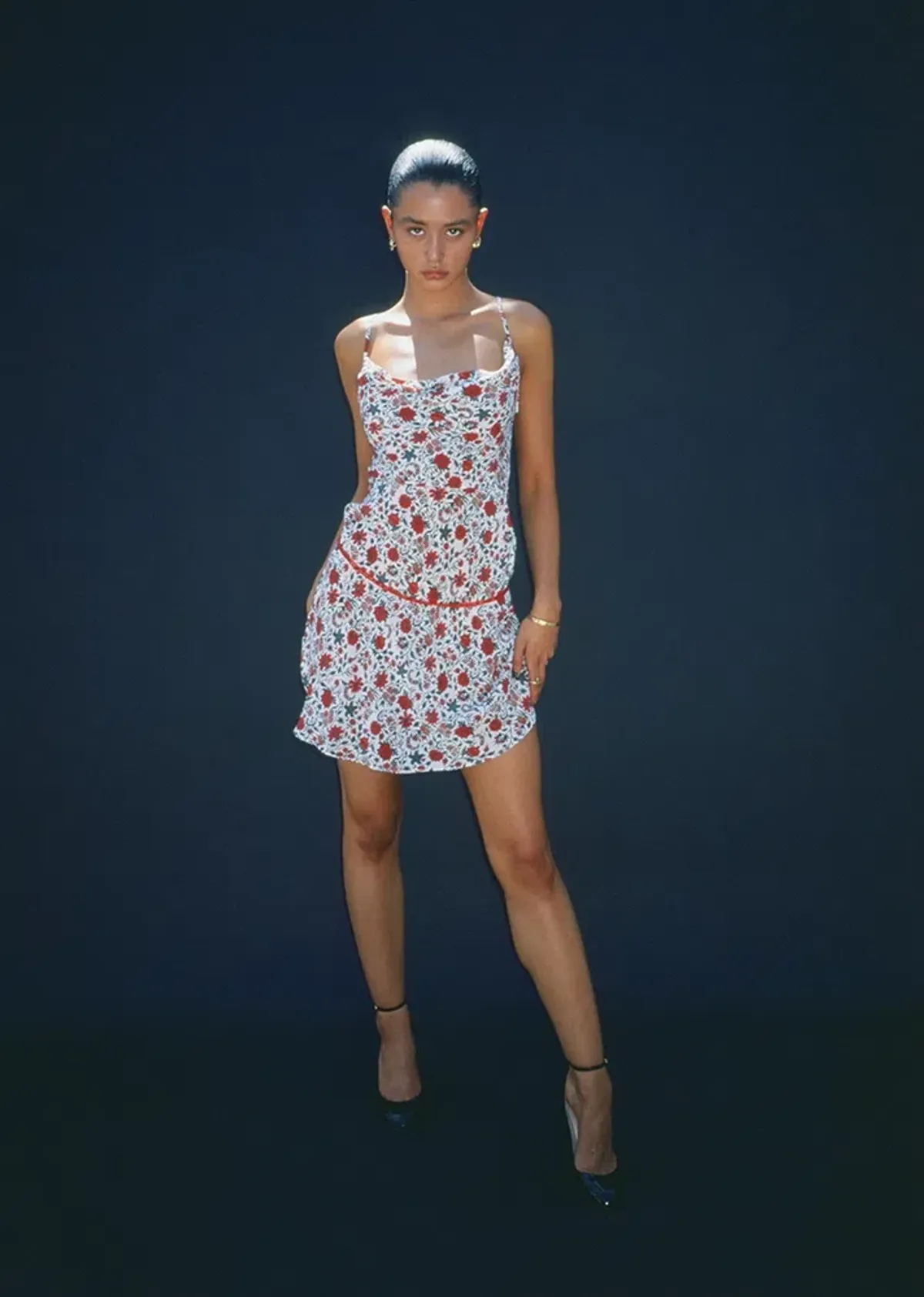 Realisation Par The Montague Mini Dress White Batik Floral Size XXS / AU 4 - Image 1