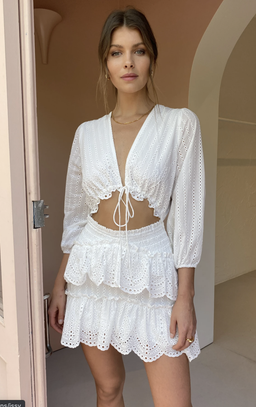 Issy Whispers Dress White Size 6 for rent on The Volte - image 2