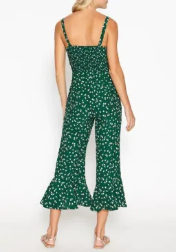 Faithfull the Brand Lea Jumpsuit Green Bettina Floral Print Size XS for rent on The Volte - image 2