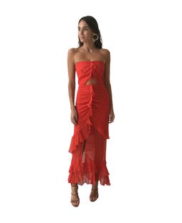 Bec & Bridge French Kiss Red Maxi Dress Size 8 for rent on The Volte - image 4