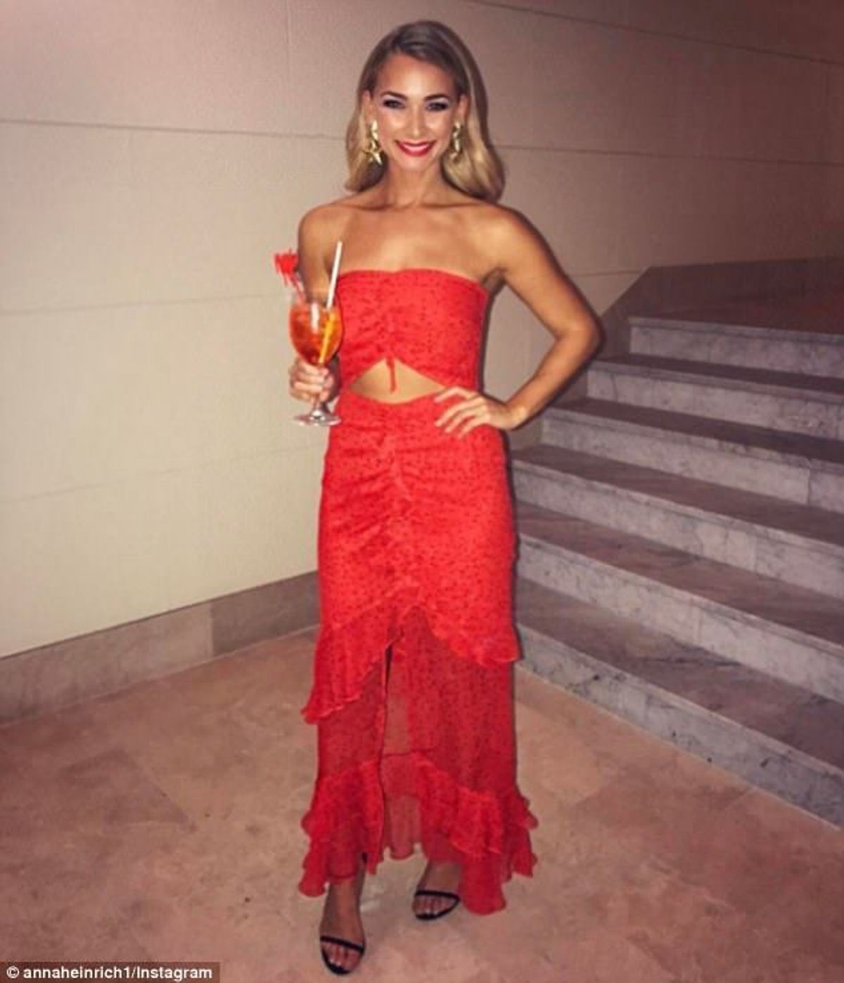 Bec & Bridge French Kiss Red Maxi Dress Size 8 for rent on The Volte - main image