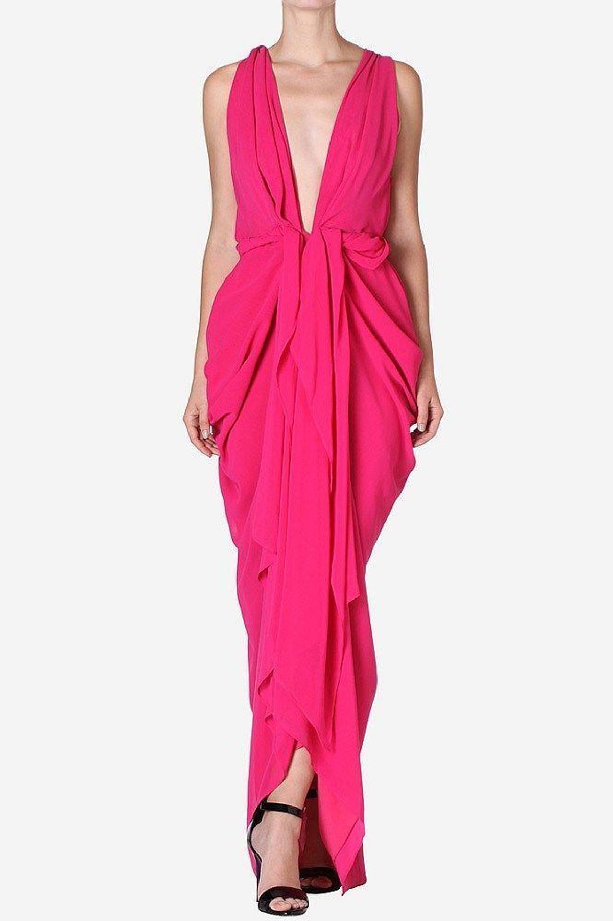 Carla Zampatti Forget Me Knot Dress Pink Size 8 - Image 1