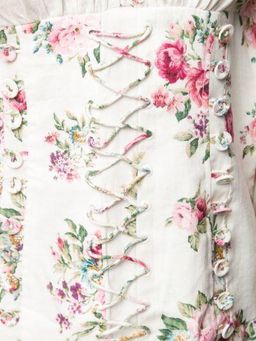 Zimmermann Honour Corset Mini Dress Cream Floral Size 0 / AU 8 for rent on The Volte - image 3