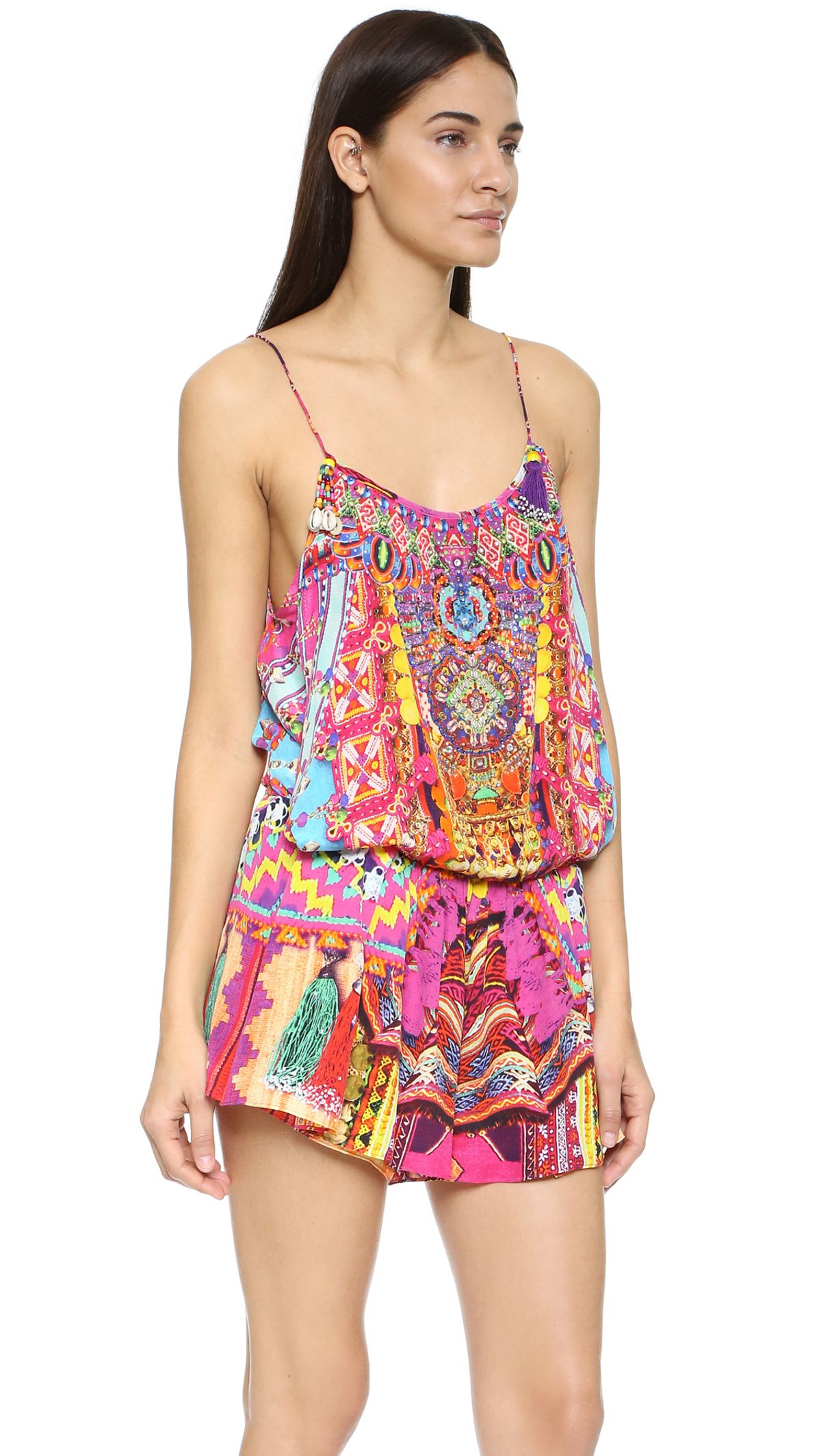 CAMILLA | Child's Play Shoestring Pink Print Playsuit | Size 8 SOLD OUT - Image 5