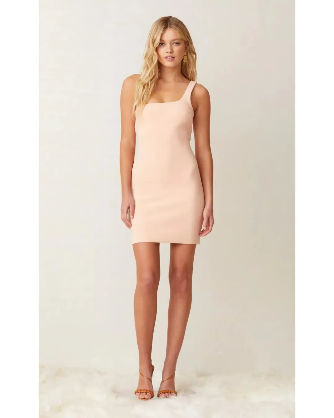 Bec & Bridge Ruby Mini Dress Pale Peach Size AU 6 for rent on The Volte - main image