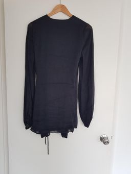 Matin, Westbourne Mini Wrap Dress, Black, size 8 for rent on The Volte - image 3