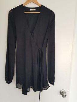 Matin, Westbourne Mini Wrap Dress, Black, size 8 for rent on The Volte - image 5