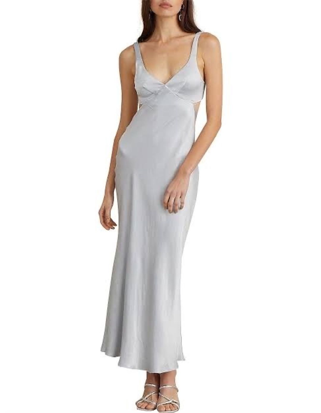 Bec & Bridge Caroline Cut Out Midi Dress Blue Size 8 for rent on The Volte - main image