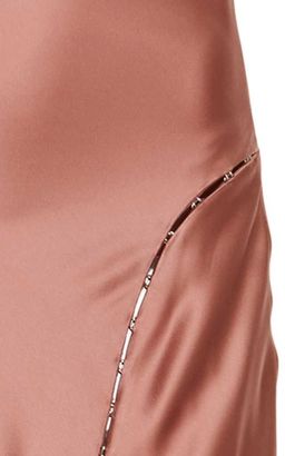 Jonathan Simkhai Long Flared Cowl Neck Charmeuse Slip Dress Pink Size 6 for rent on The Volte - image 3