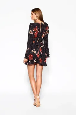 Shieke Lily Spot Mini Dress Floral Size 6 for rent on The Volte - image 3