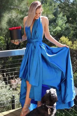 Lucy Laurita Cameo Bubble Gown in Ocean Blue Size 10 for rent on The Volte - image 1