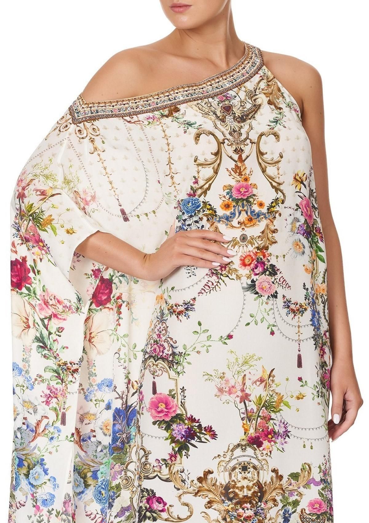 Camilla By The Meadow One Shoulder Kaftan with Neckband Dress Print Size 14 - Image 2