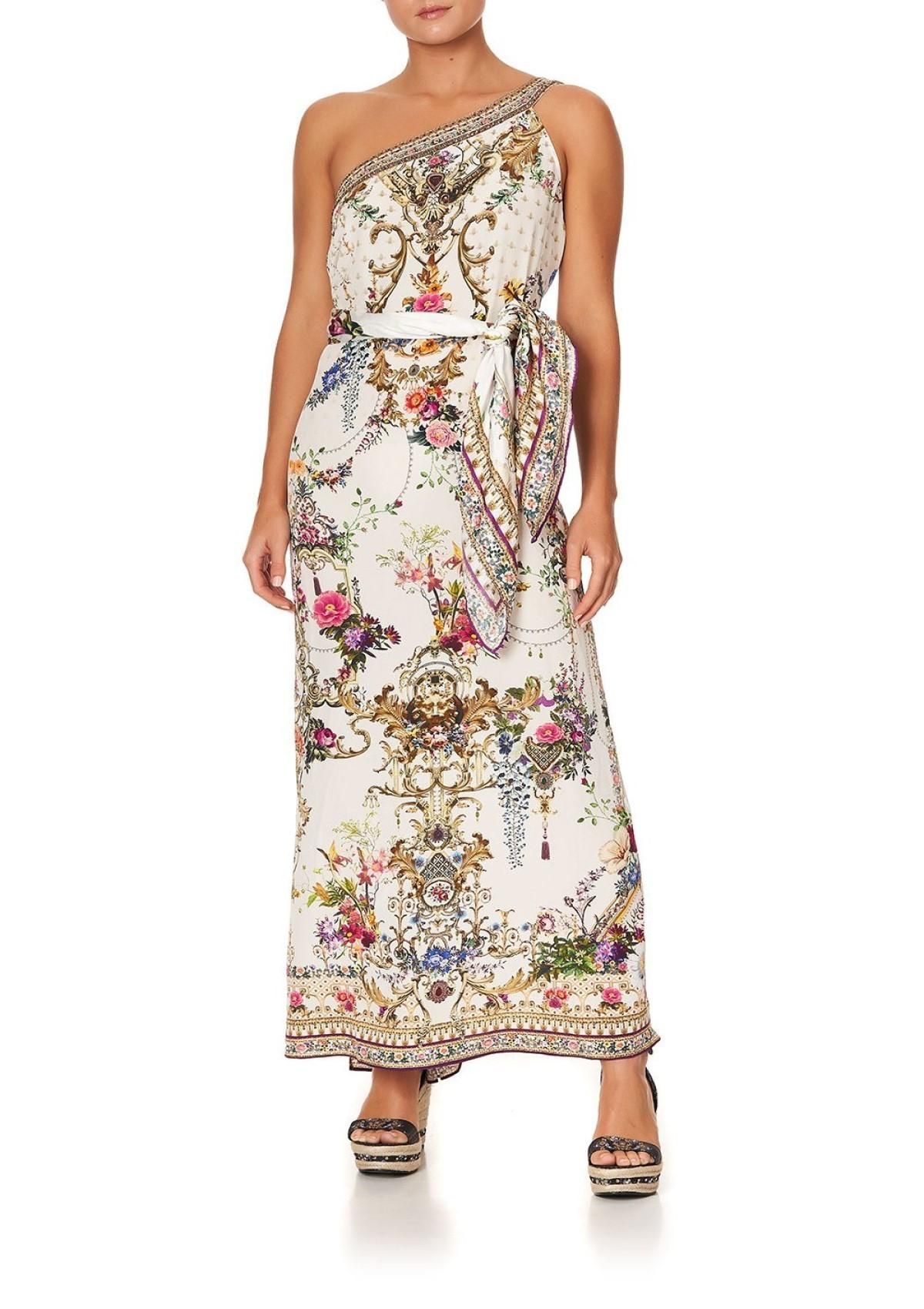 Camilla By The Meadow One Shoulder Kaftan with Neckband Dress Print Size 14 for rent on The Volte - main image