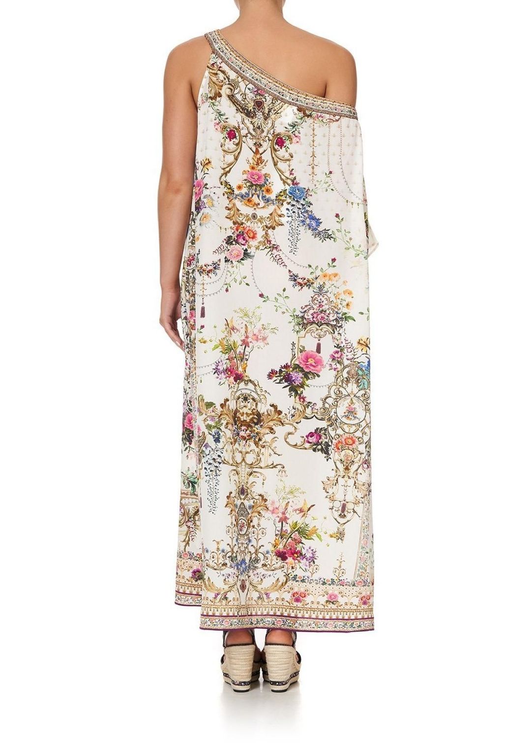 Camilla By The Meadow One Shoulder Kaftan with Neckband Dress Print Size 14 for rent on The Volte - main image