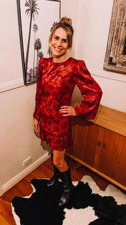 Elle Zeitoune Ellara Ruby Dress Red Size 8 for rent on The Volte - image 1