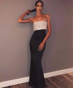 Genesis Strapless Diamante Maxi Dress for rent on The Volte - image 6