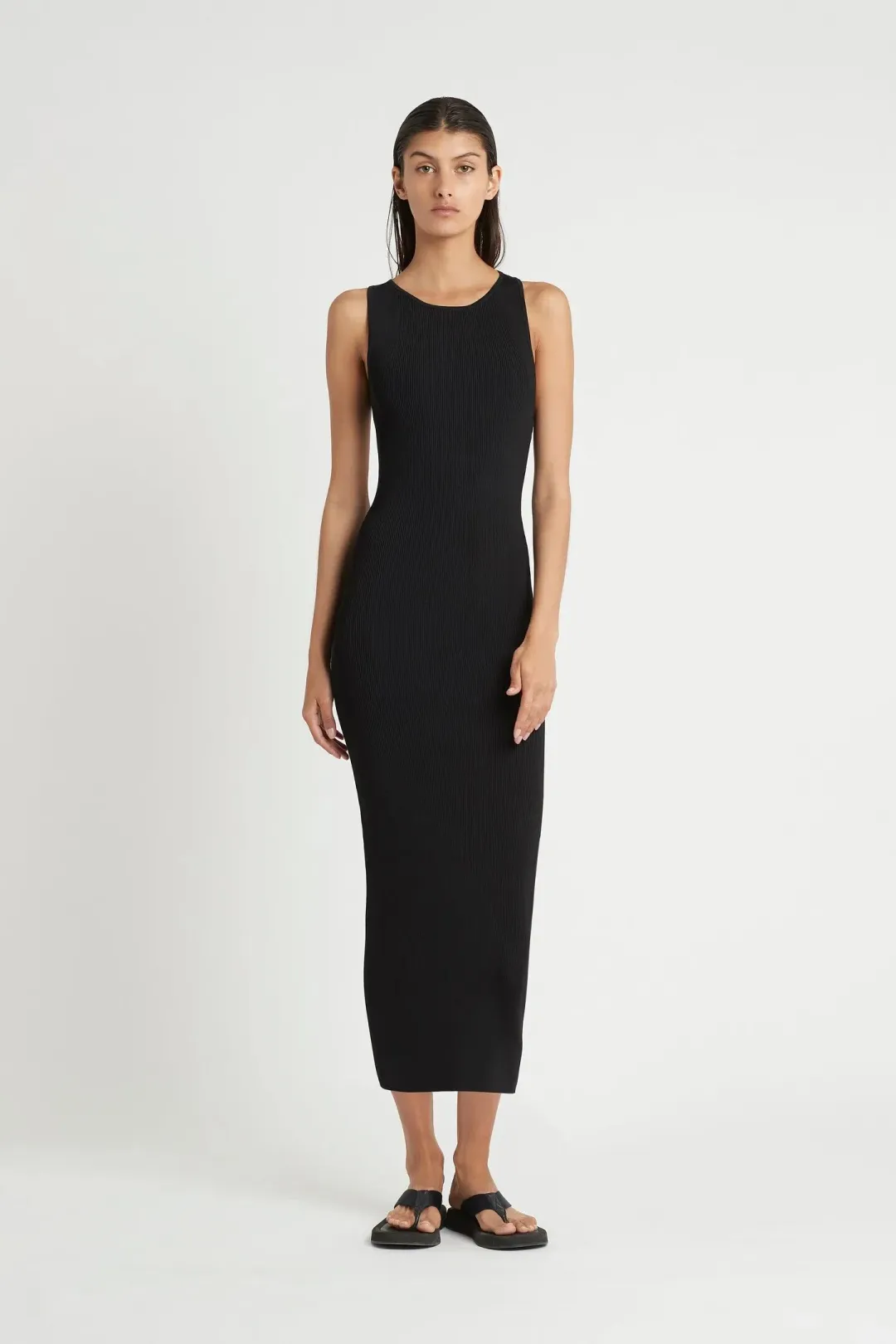 Sir The Label Marcelle Open Back Midi Dress Black Size AU 6 for rent on The Volte - main image