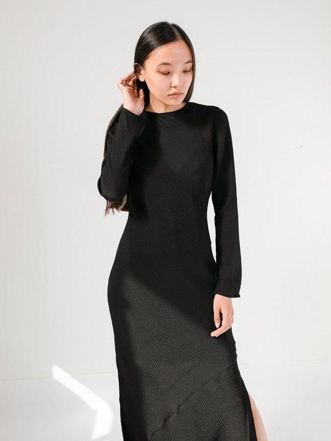 Sir The Label Indre Long Sleeve Dress Black Size AU 6 for rent on The Volte - main image