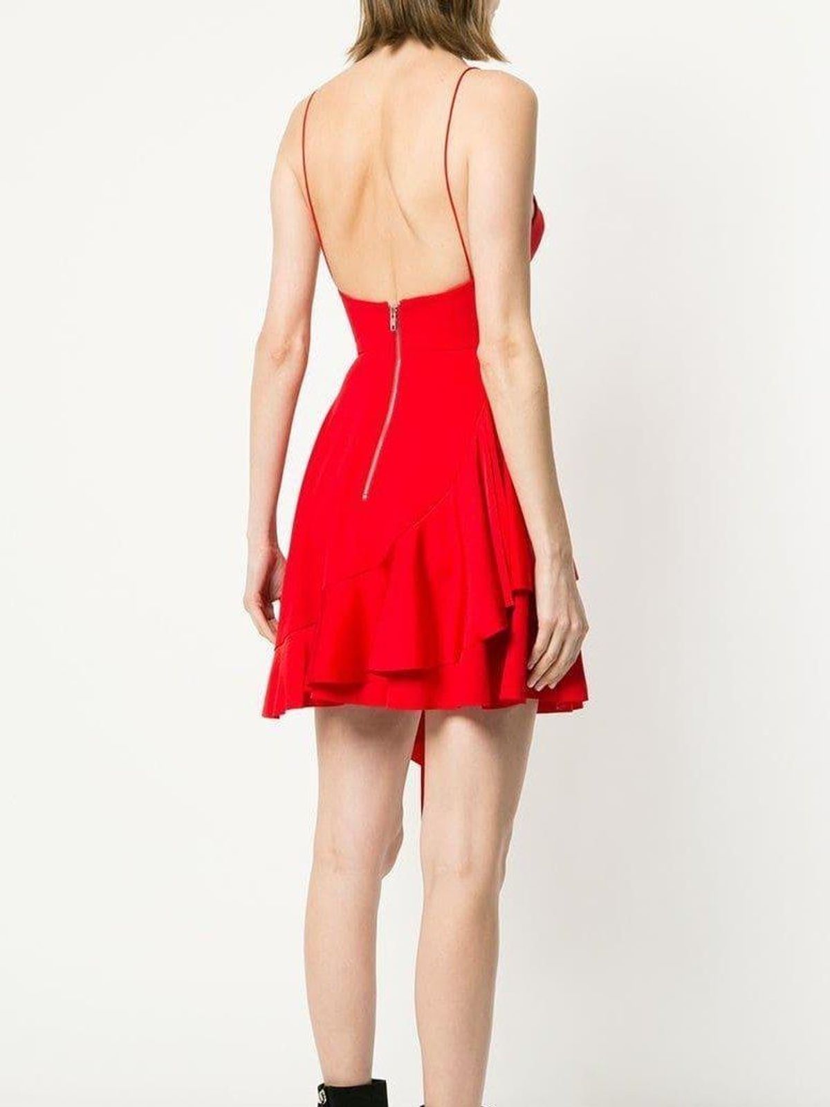 Alex Perry Corin Mini Dress Red Size 10 - Image 3