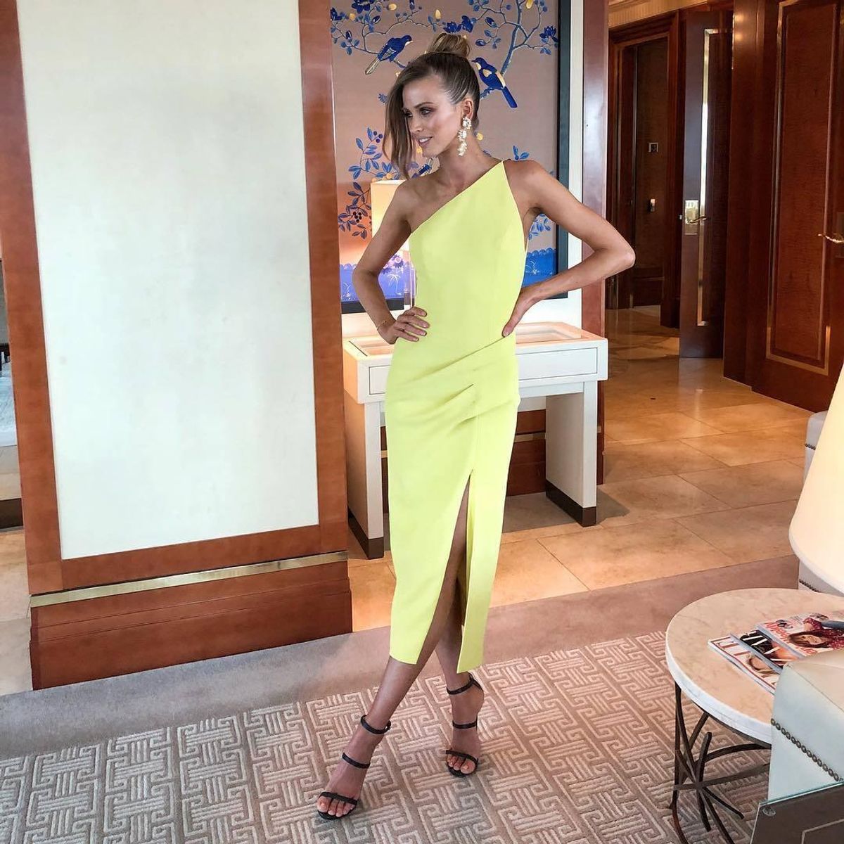 Manning Cartell - Radar Love Dress in Nuclear Yellow sz 8 - Image 1