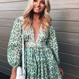 Zimmermann Golden Plisse Mini Dress Lemonade Acid Green Floral Size 8 / 0 for rent on The Volte - image 4