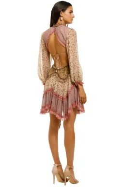 Zimmermann Juniper Spliced Cut Out Dress Multi/Print Size 6 for rent on The Volte - image 2