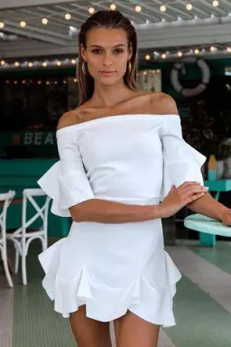 Maurie & Eve Jagger Dress White Size 8 for rent on The Volte - image 2