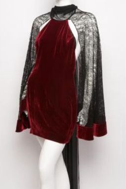 Alexander Wang Red Velvet Backless Mini Lace Sleeve Dress Rare Size 8 for rent on The Volte - image 2