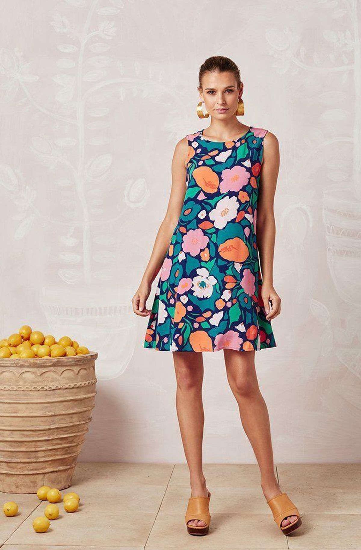 Sleeveless Tina Marigold Dress - Image 1