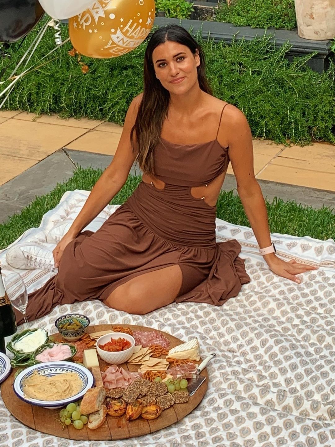 Bec & Bridge Minx Midi Dress Copper Size 8 for rent on The Volte - main image