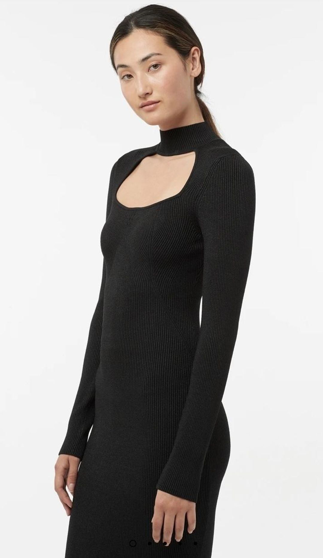 Manning Cartel Virtual Dimensions Knit Midi Dress in Black size S for rent on The Volte - main image