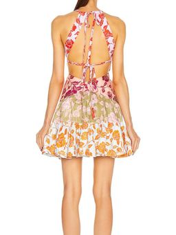 Zimmermann Lovestruck V Neck Mini Dress Mixed Roses Size 8 for rent on The Volte - image 3