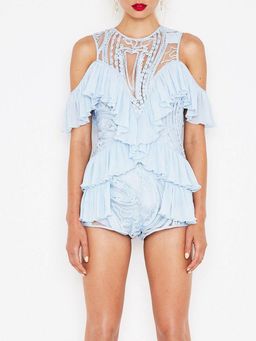 Alice McCall Your're So Young So Have Fun Girl Playsuit Ice Blue Size 4 for rent on The Volte - image 2