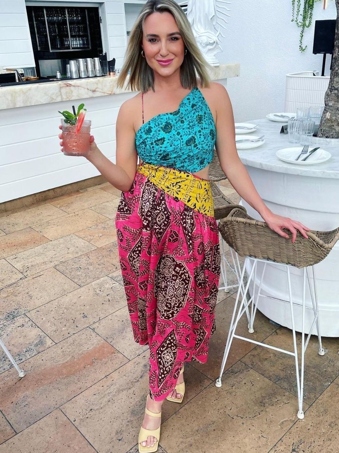 Zimmermann Lulu Asymmetric Ruched Dress Size 6 for rent on The Volte - main image