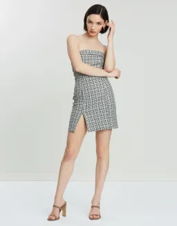 Bec & Bridge Gingham Girl Mini Dress Print Size AU 10 for rent on The Volte - image 1