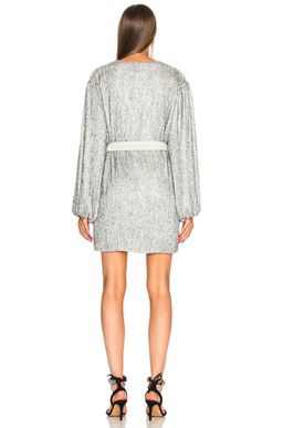 Retrofete Gabrielle Robe in Silver Size 6 for rent on The Volte - image 2