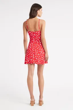 Kookaï Ivy Button Mini Dress Red Size 6 for rent on The Volte - image 3